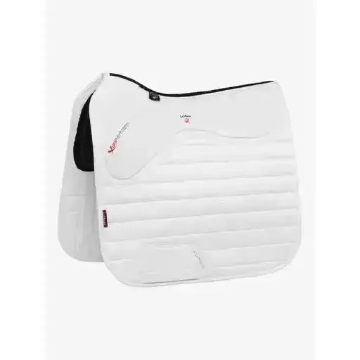 LeMieux X-Grip Twin Sided Dressage Square White Large White Dressage Saddle Pads