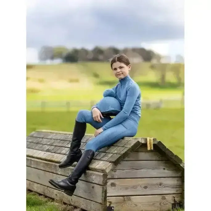 LeMieux Young Rider Base Layer Ice Blue 9-10 Years Ice Blue Base Layers