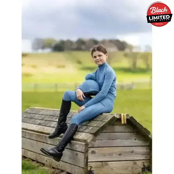 LeMieux Young Rider Base Layer Ice Blue 9-10 Years Ice Blue Base Layers