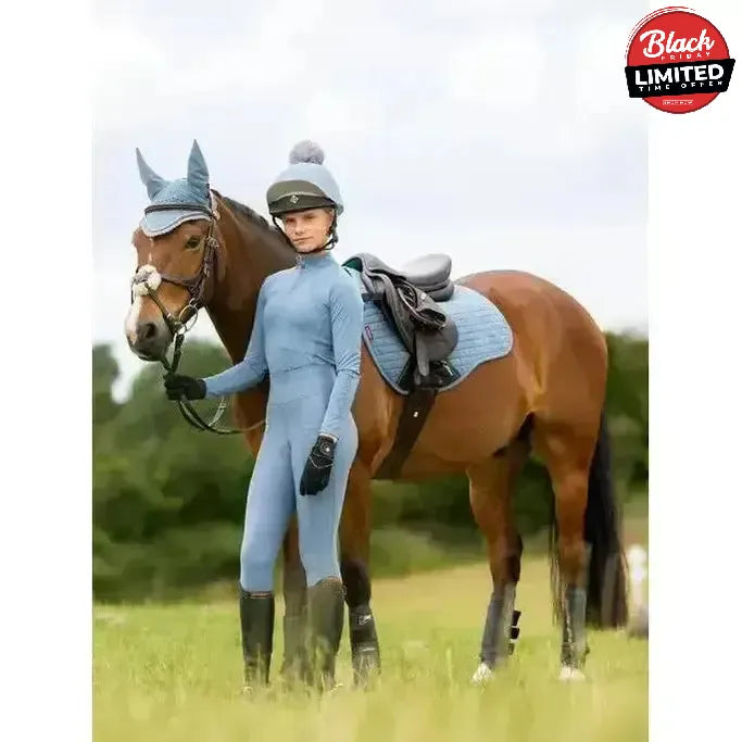 LeMieux Young Rider Base Layer Ice Blue 9-10 Years Ice Blue Base Layers