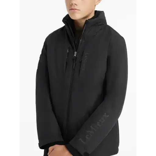 Lemieux Young Rider Boys Waterproof Team Jacket Black Black 7-8 years Outdoor Jackets