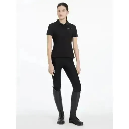 LeMieux Young Rider Classique Polo Shirt Black Black 7-8 years Polo Shirts