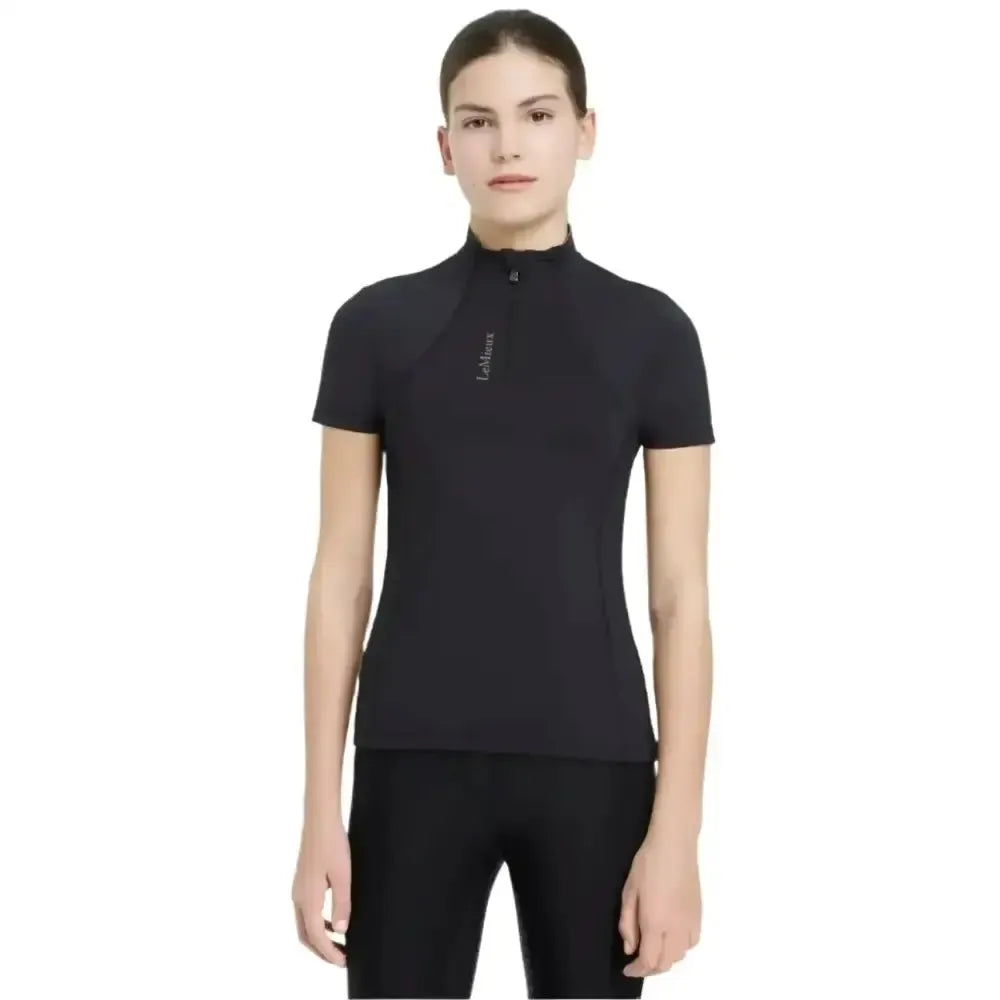 LeMieux Young Rider Classique Short Sleeve Base Layer Black Black 7-8 years Base Layers