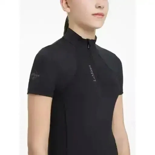 LeMieux Young Rider Classique Short Sleeve Base Layer Black Black 7-8 years Base Layers