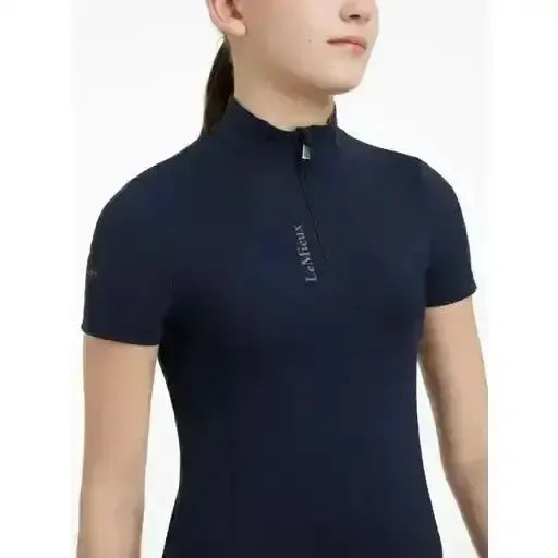 LeMieux Young Rider Classique Short Sleeve Base Layer Navy Navy 7-8 years Base Layers