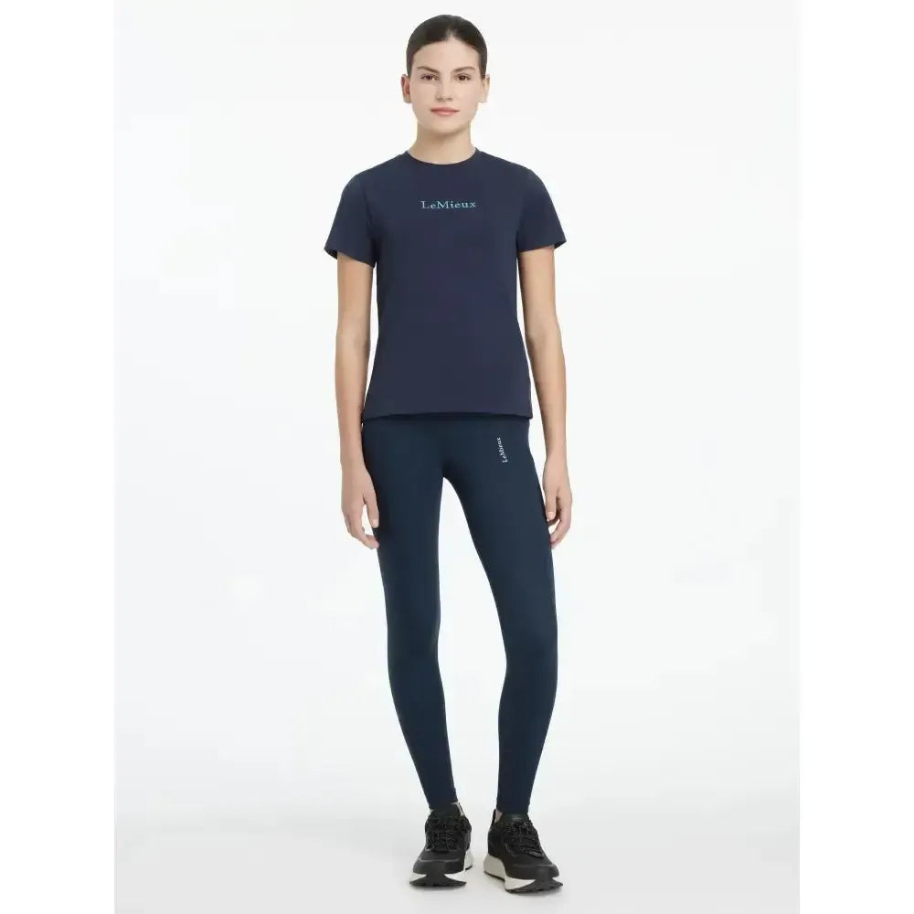 LeMieux Young Rider Darla Sport Legging Navy Navy 7-8 Years Riding Tights