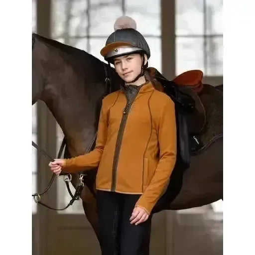 Lemieux Young Rider Felicity Fleece Zip Through Ginger 7-8 Years Ginger Jumpers & Hoodies