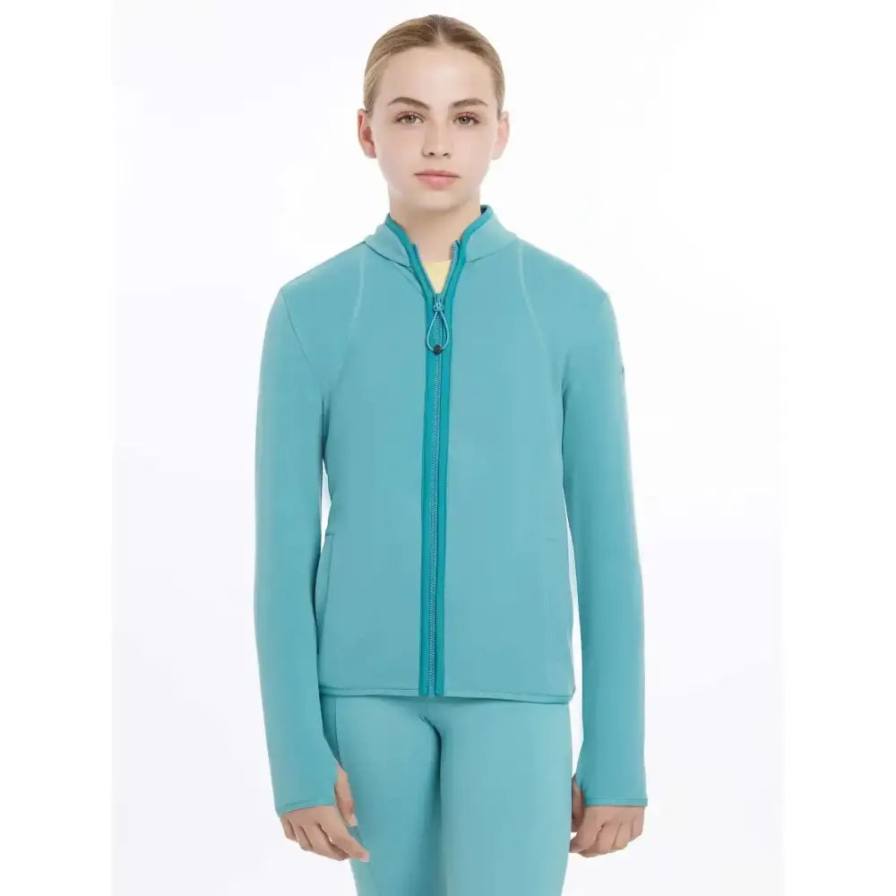 Teal lemieux young rider felicity fleece zip athletic jacket with matching pants perfect for active kids