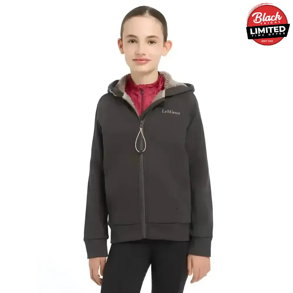 Lemieux Young Rider Hollie Lined Hoodie Cinder 7-8 Years Cinder Hoodies
