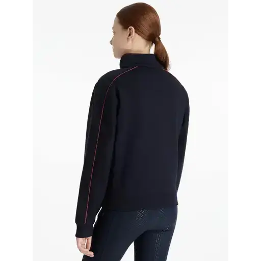 Lemieux Young Rider Kate Quarter Zip Sweat Navy/Cranberry Navy/Cranberry 7-8 years Jumpers