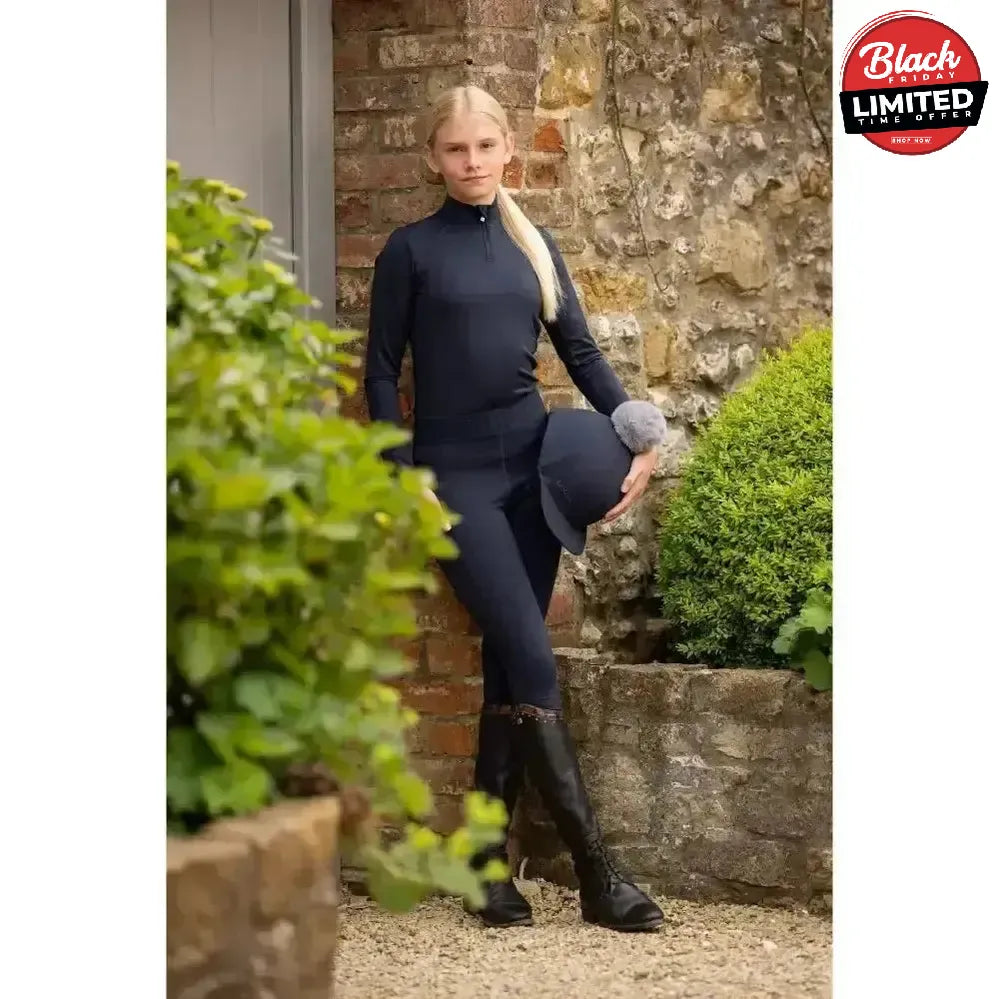 Lemieux Young Rider Lizzie Mesh Legging Navy 7-8 Years Legwear