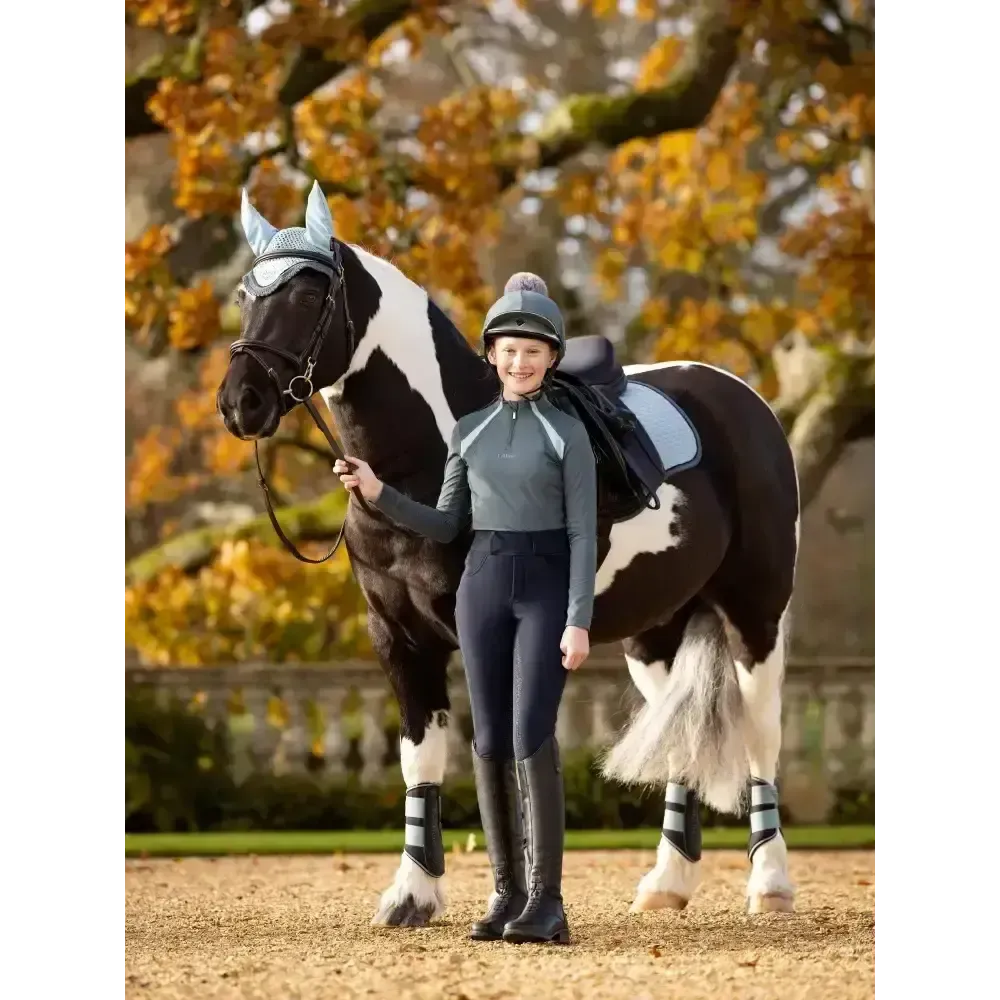 Lemieux Young Rider Mia Mesh Base Layer Petrol 7-8 Years Petrol Base Layers