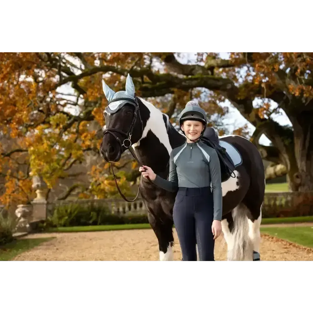 Lemieux Young Rider Mia Mesh Base Layer Petrol 7-8 Years Petrol Base Layers