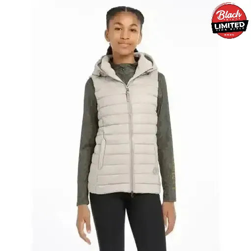 Lemieux Young Rider Milly Puffer Gilet Ash 7-8 Years Ash Bodywarmers