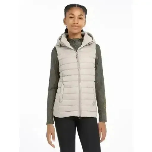 Lemieux Young Rider Milly Puffer Gilet Ash 7-8 Years Ash Bodywarmers