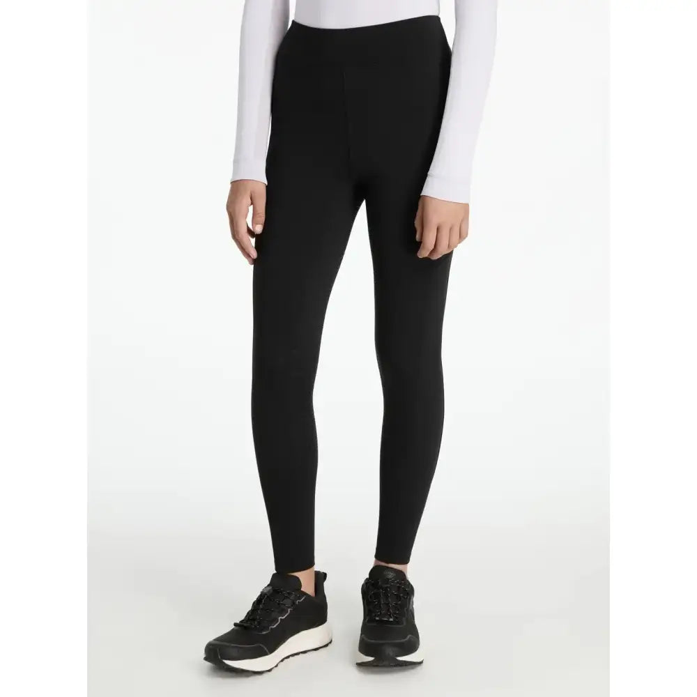Black high-waisted lemieux young rider nell brushed pull ons with smooth stretchy fabric for a perfect fit