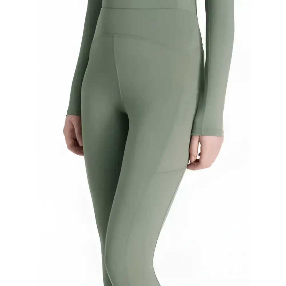 Olive green lemieux young rider nell brushed pull ons with sleek fit and subtle side pockets for riding comfort