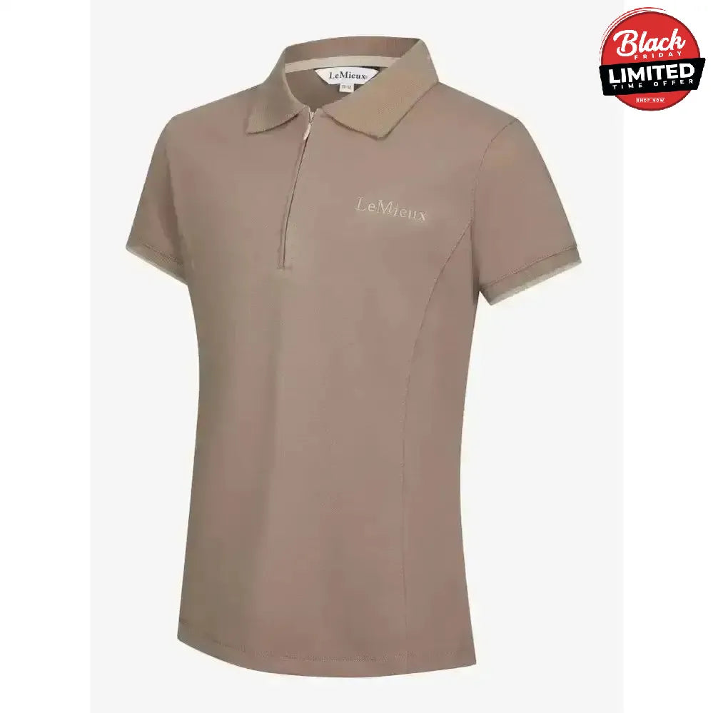 Lemieux Young Rider Polo Shirt Mink 7-8 Years Polo Shirts & T Shirts