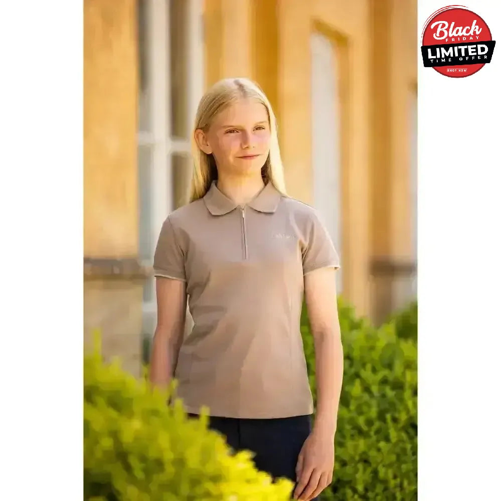 Lemieux Young Rider Polo Shirt Mink 7-8 Years Polo Shirts & T Shirts