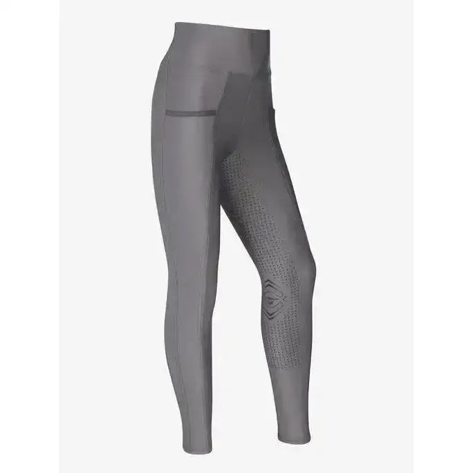 Gray high-waisted lemieux young rider breeches slate with textured thigh and knee pattern for slate active riders
