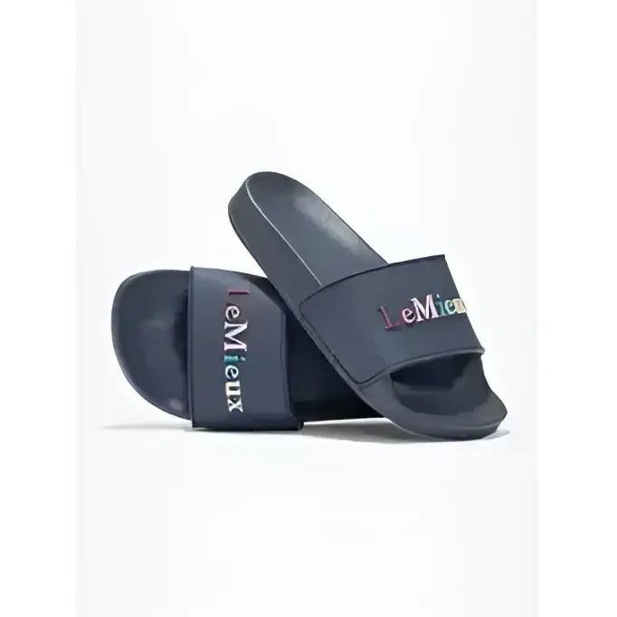 Black lemieux young rider sliders dusk with sleek minimalist design and subtle branding on the strap