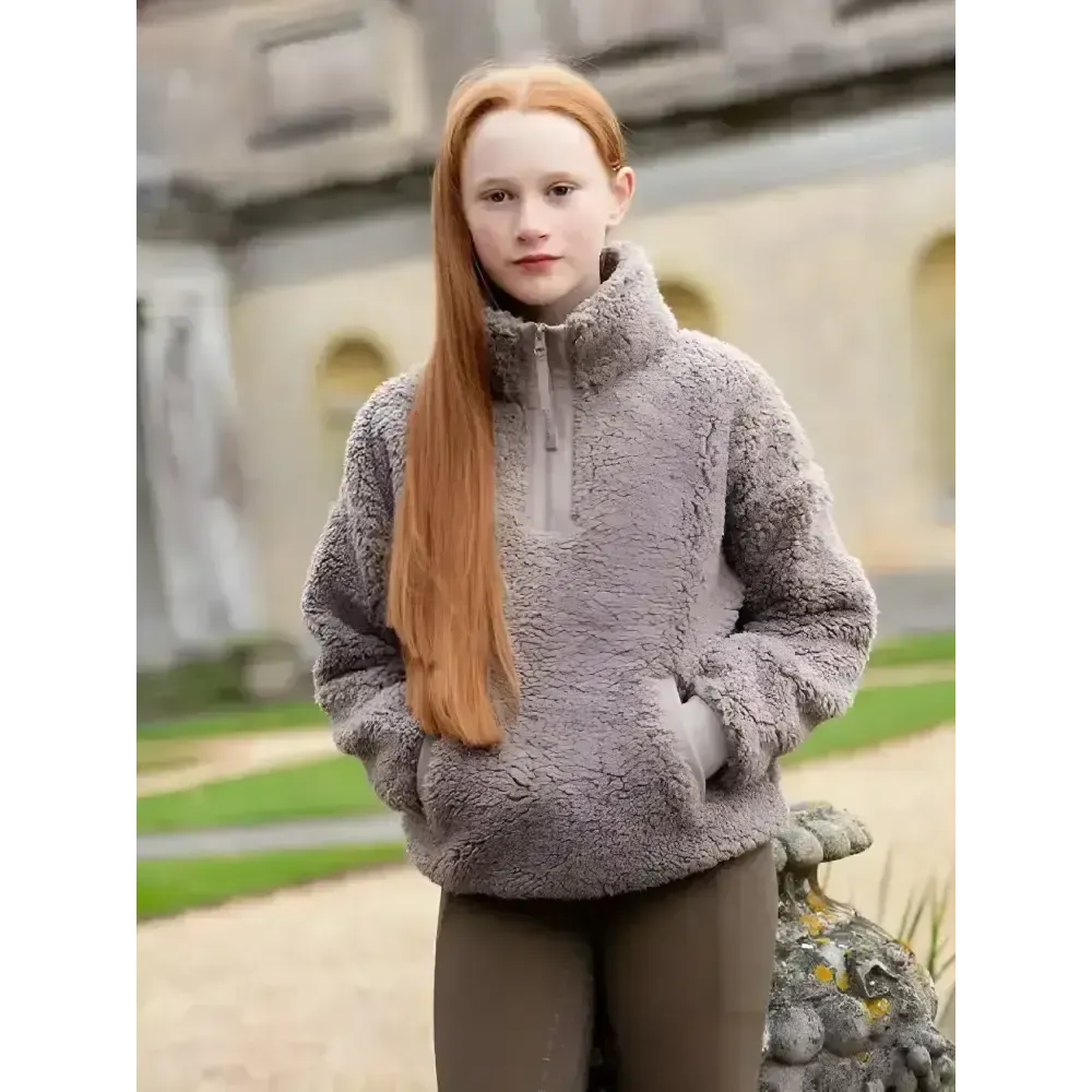 Lemieux Young Rider Tia Teddy Fleece Ash 7-8 Years Ash Jumpers & Hoodies