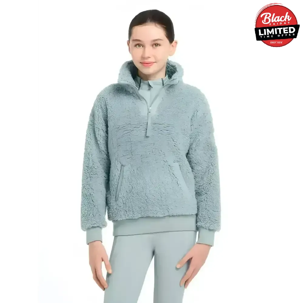 Lemieux Young Rider Tia Teddy Fleece Glacier 7-8 Years Glacier Jumpers & Hoodies