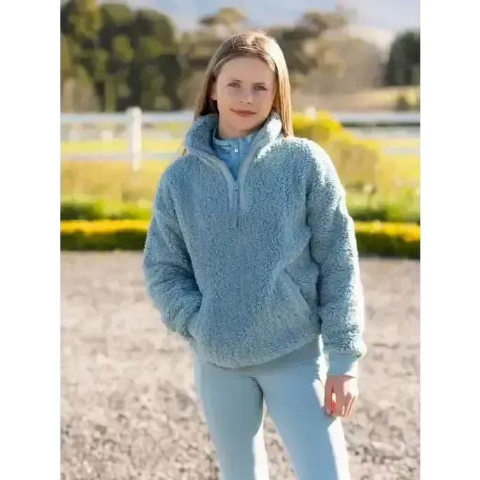 Lemieux Young Rider Tia Teddy Fleece Glacier 7-8 Years Glacier Jumpers & Hoodies