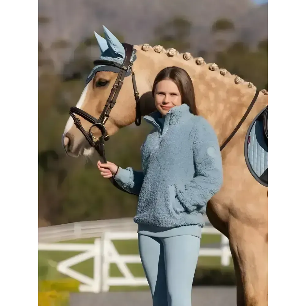 Lemieux Young Rider Tia Teddy Fleece Glacier 7-8 Years Glacier Jumpers & Hoodies