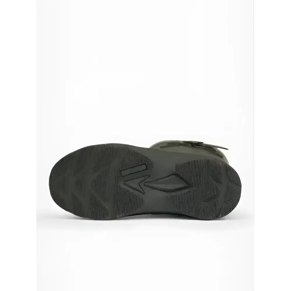 Dark olive green lemieux young rider wellies with textured rubber sole and embossed logo for young riders
