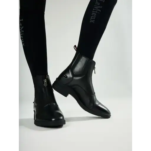 LeMieux Zip Paddock Boot Black Black UK3 Short Riding Boots