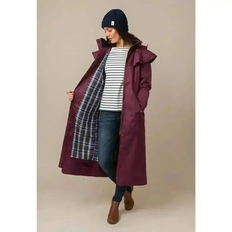 Lighthouse Outback Full Length Waterproof Raincoat Plum 6 Outdoor Coats