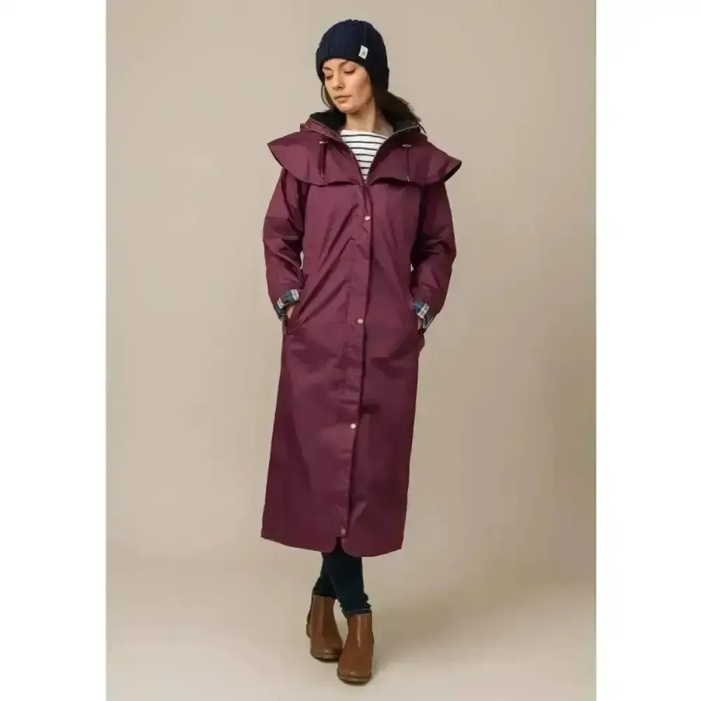 Lighthouse Outback Full Length Waterproof Raincoat Plum 6 Outdoor Coats