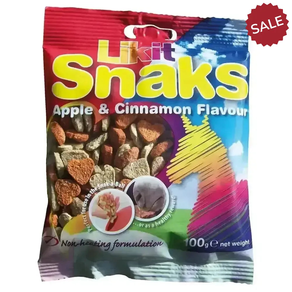 Likit Snaks Treats Bulk Buy APPLE AND CINNAmON 100g X 20 Pack Horse Treats