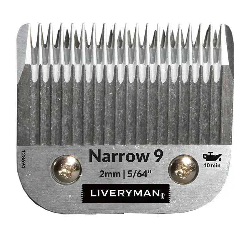 Silver metal liveryman clipper blades snap-on a5 narrow comb with 2mm cutting heights and gold screws