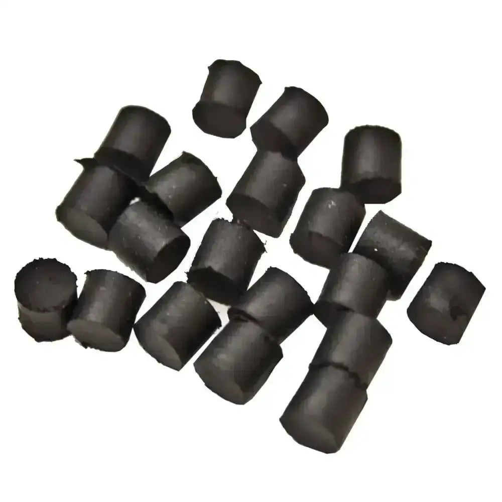 Black rubber wheel caps shown from the back side are liveryman rubber stud plugs for horse tack protection