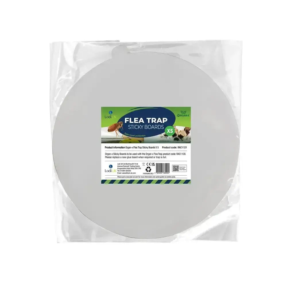 Lodi Organ-X Flea Trap Replacement Sticky Boards 5 Pack Pest Control