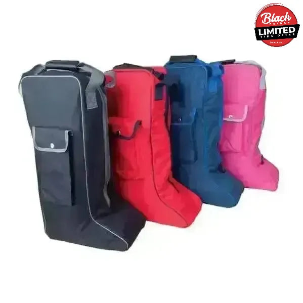 Long Riding Boot Bag By Rhinegold Red Boot & Hat Bags