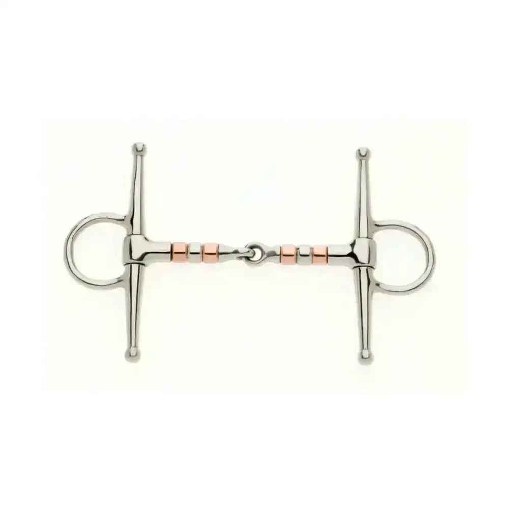 Lorina Copper Roller Full Cheek Jointed Snaffle 4.5" Horse Bits