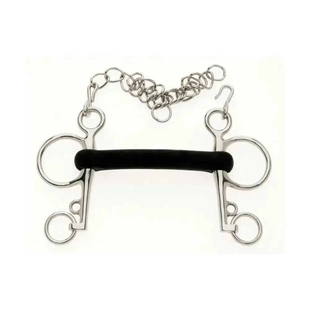 Lorina Hard Rubber Mullen Mouth Pelham 5" Horse Bits