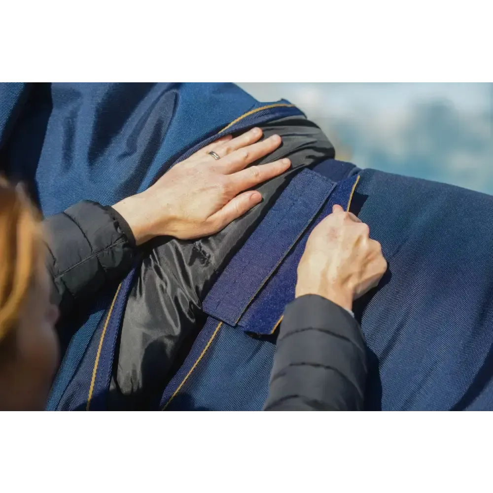 Mackey Wicklow Turnout Heavy 350g Combo Turnout Rugs Navy/Gold 5'6" Turnout Rugs