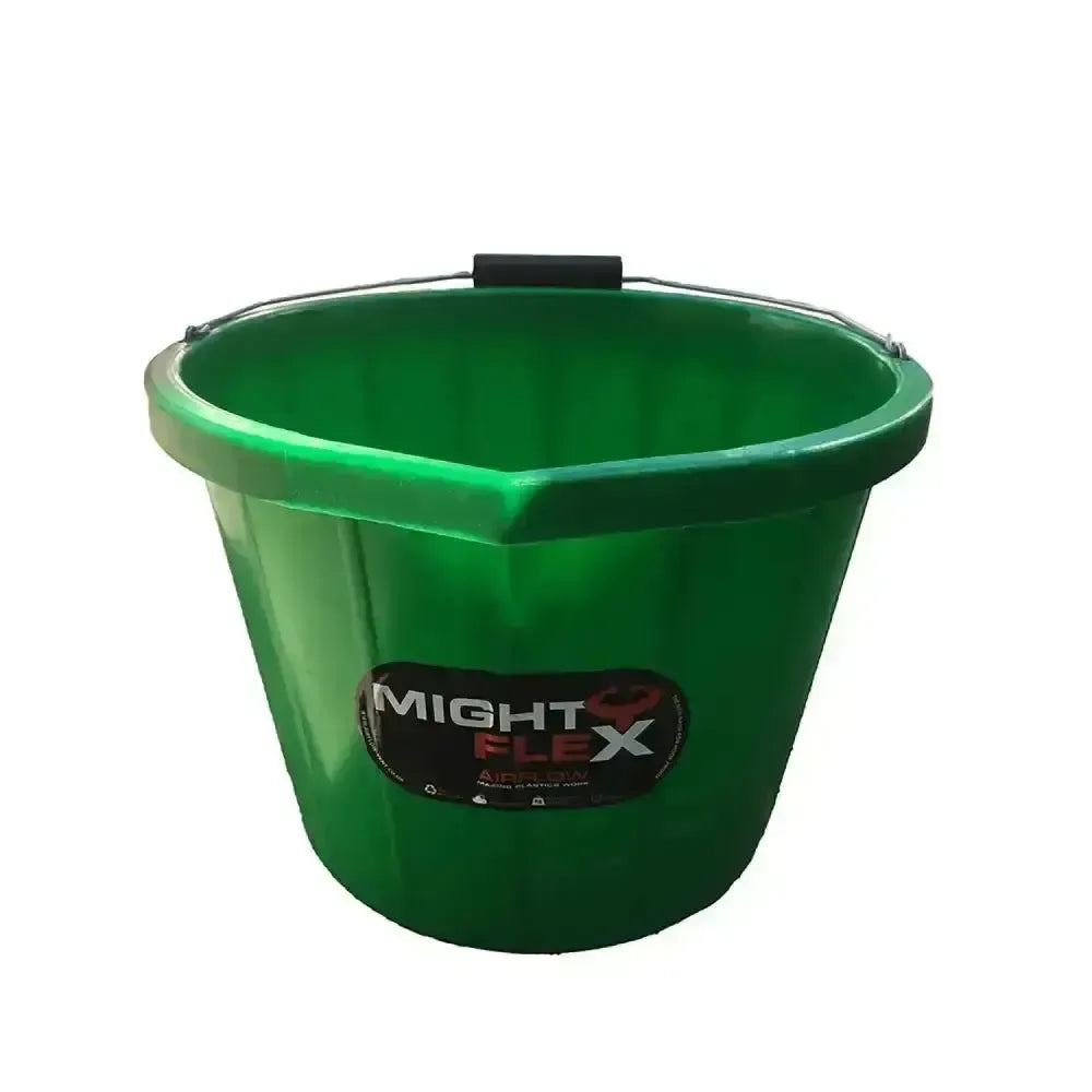 Mightyflex Heavy Duty Multi Purpose Bucket 15 Lt Green Buckets & Bowls