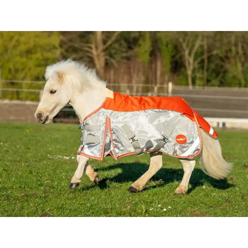 Swish MINI Fly Turnout Combination Rug - Orange/Grey 3'3 Fly Rugs