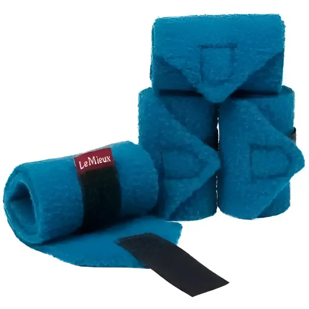 Blue lemieux luxury fleece polos mini lemieux toy pony bandages with velcro closure in marine color