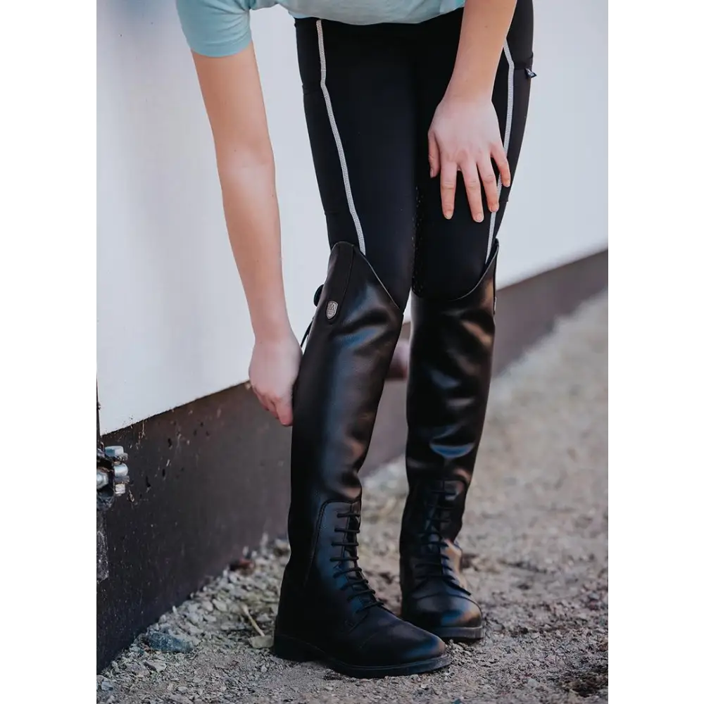 Mountain Horse Veganza Junior Tall Riding Boot Black 39 Wide Long Riding Boots