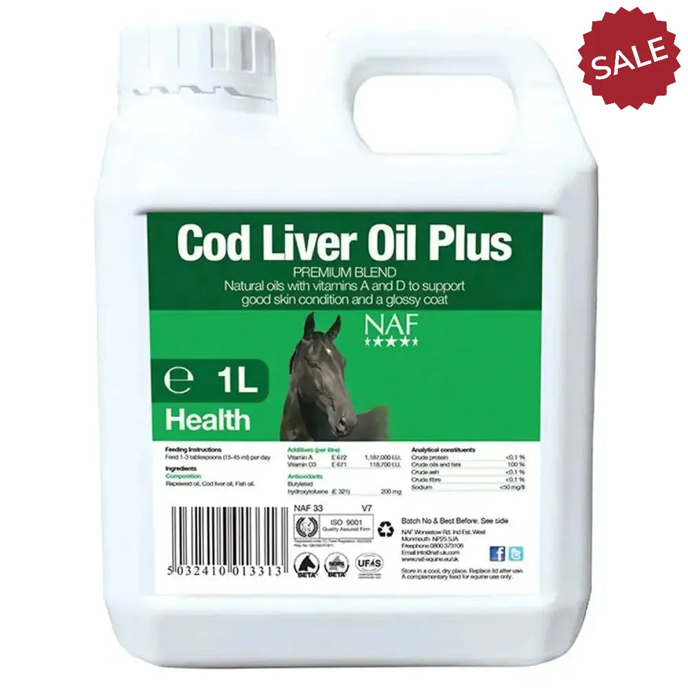 NAF Cod Liver Oil 1 Litre Horse Supplements