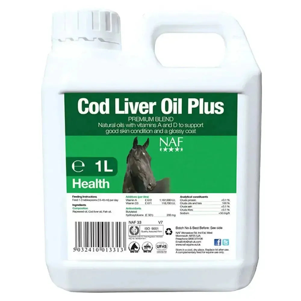 NAF Cod Liver Oil 1 Litre Horse Supplements