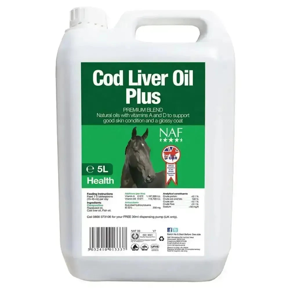 NAF Cod Liver Oil 2.5 Litre Horse Supplements