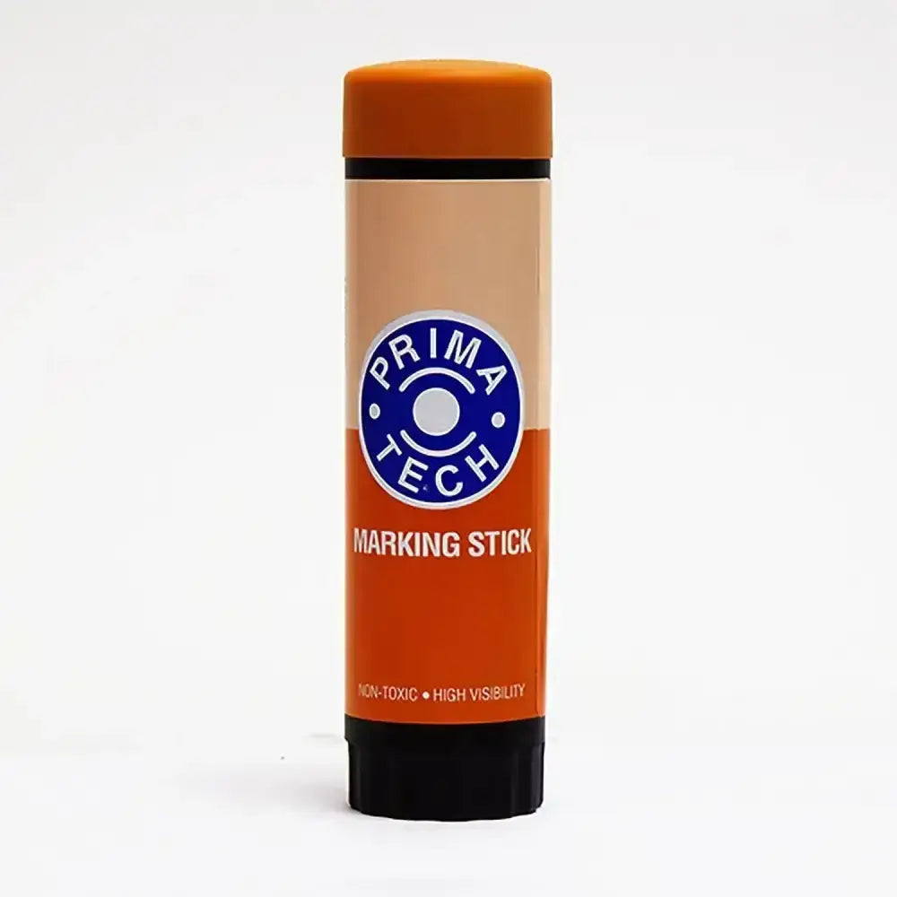Orange and beige prima tech neogen retractable marking stick with black cap twistable plastic dispenser for efficient animal marking