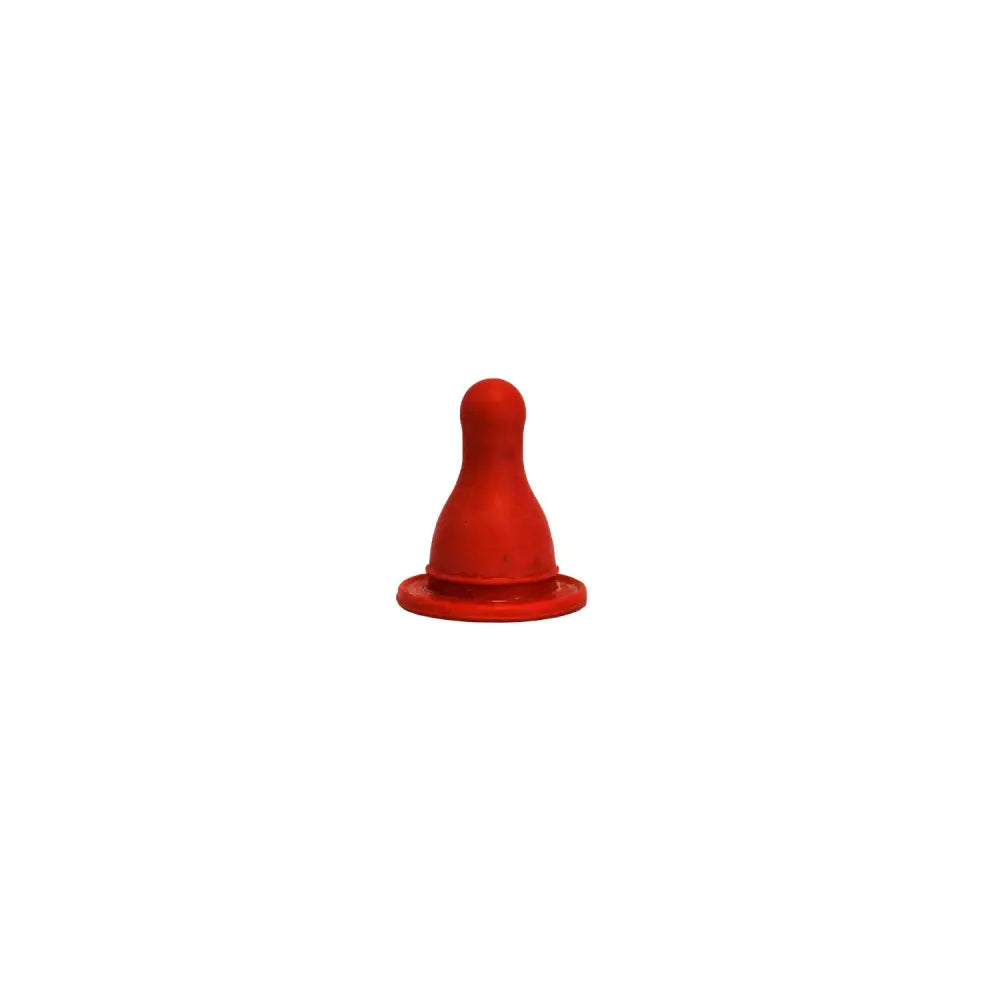 Red silicone baby bottle nipple with flat base replacement teat suitable for nettex agri cross multilamb feeder buckets